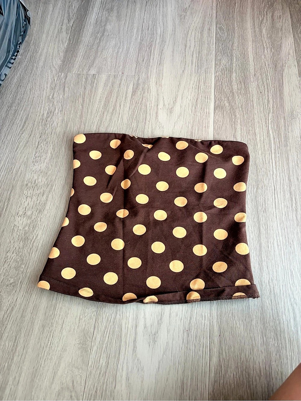edikted Polka Dot Top in Brown & Yellow Size Small